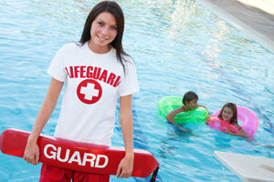 Teenage Lifeguard at pool